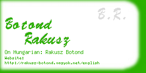 botond rakusz business card